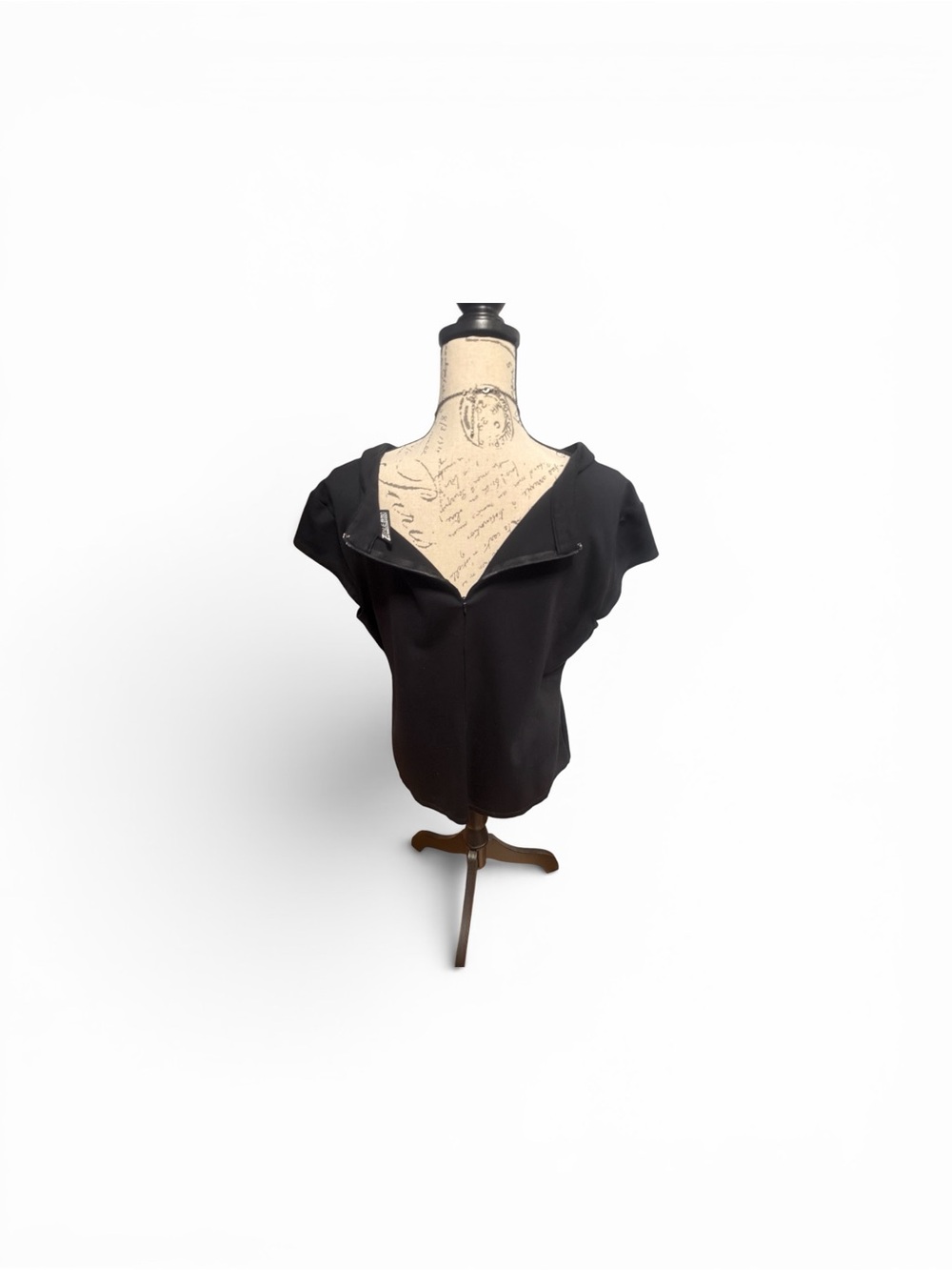 7th Avenue Design Studio NY & Company Black Cap Sleeve Tee with Boat Neck XL - Picture 4 of 8